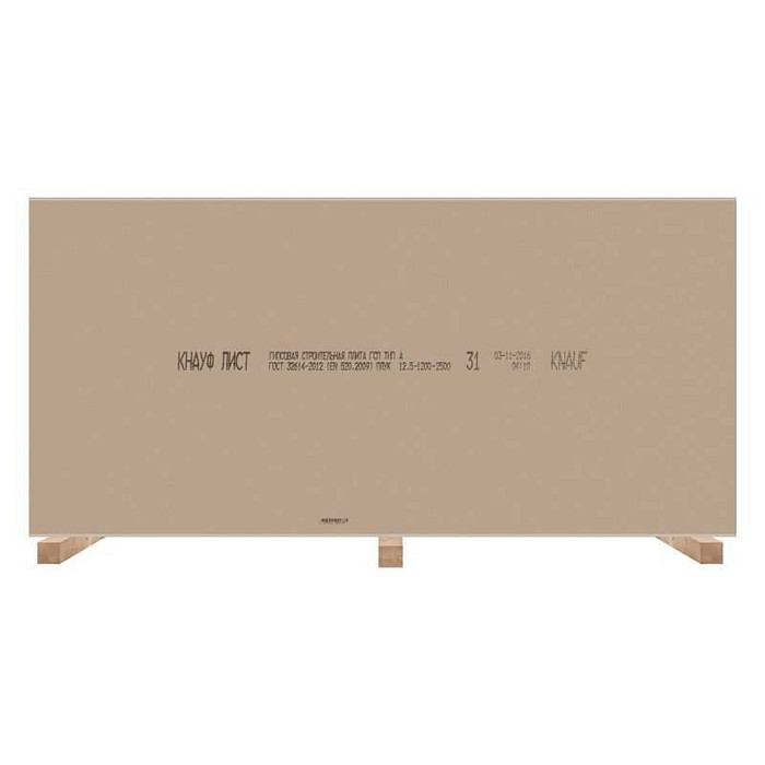 Гипсокартон Knauf 12.5x1200x3200 стандартный